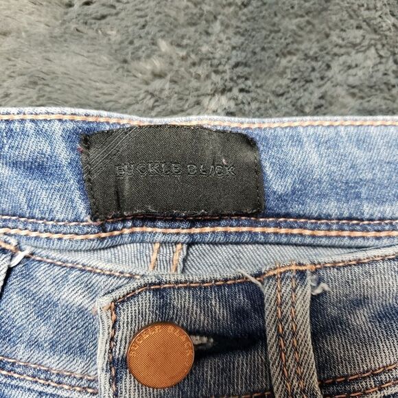 Buckle Black high rise ankle distressed destroyed jeans fit 53 button fly - Picture 9 of 14